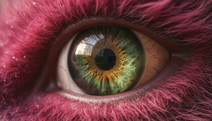 Close-up of a vibrant eye, concept of perception and awareness © Alex Pios