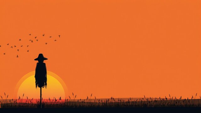 Silhouette of person standing on hilltop at sunset with hot air balloons