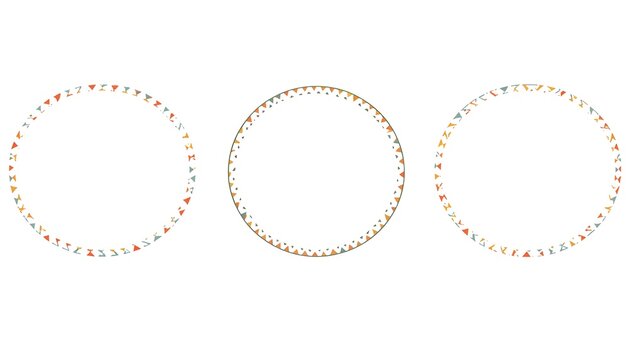 vector illustration of a circle frame