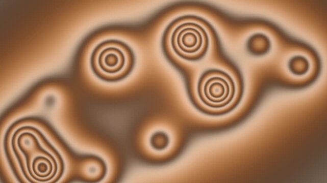 A seamless looping pattern of beige concentric rings flowing across a brown surface.