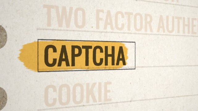 Captcha Highlighted Scrolling Title Animation
