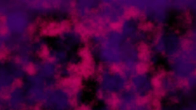 A deep purple and magenta background displaying a continuous, looping animation of abstract, smokelike textures and nebulous shapes.