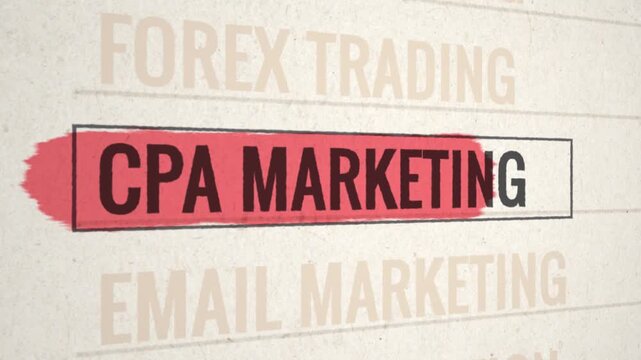 CPA Marketing Highlighted Scrolling Title Animation
