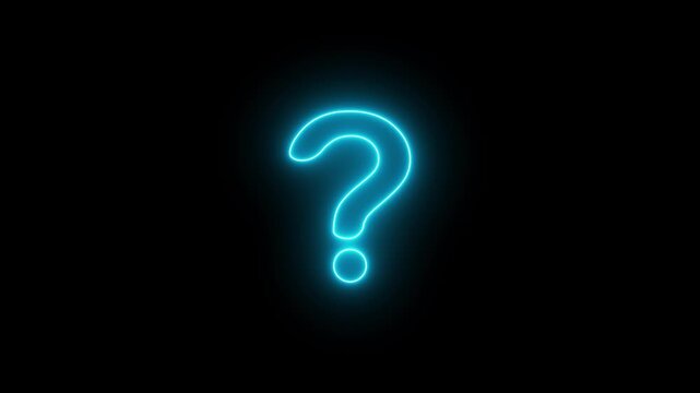 Question mark sign animation. Neon colored digital 3D big question rotating. Cyberspace questions asking doubts confusing problems. motion graphics ...Question Mark Icon Neon