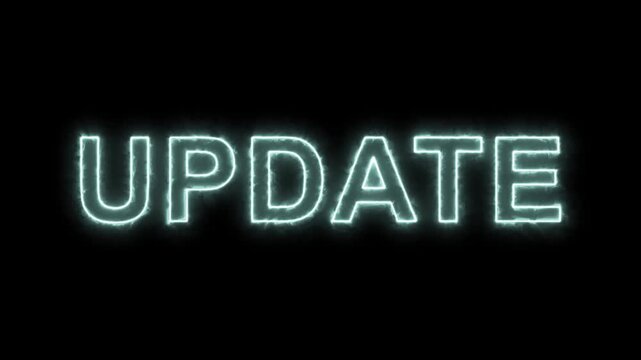 Update text neon animation