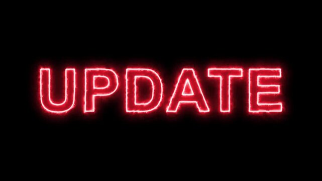 Update text neon animation
