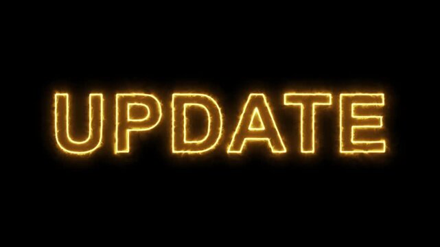 Update text neon animation