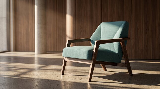 Modern Scandinavian Accent Chair in Minimal Luxury Interior Design