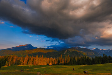 Rusinowa Polana and the Tatra Mountains, mountain hut in Poland © lukjonis