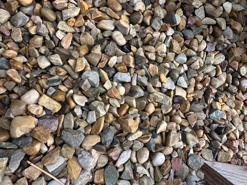 Gravel Rocks Background Featuring Natural Stone Texture and Outdoor Ground Surface Details
