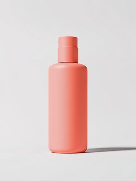 coral kiss cosmetic bottle mockup isolated on white