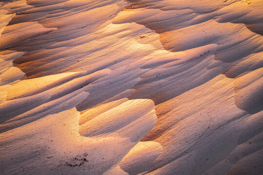Sunlit volcanic Pumice Stone Landscape texture and pattern