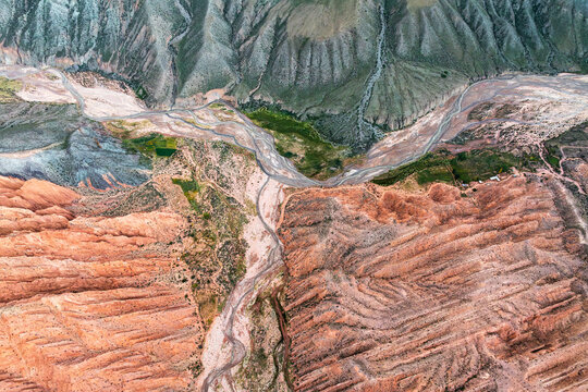 Colorful eroded mountain layers at Hornocal, Argentina