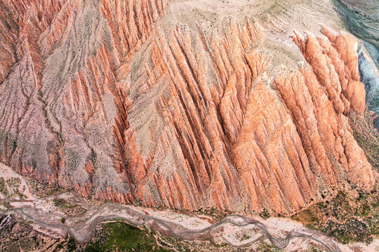 Colorful eroded mountain formation in Hornocal, Argentina