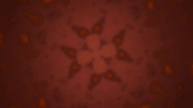 A mesmerizing kaleidoscope pattern with a warm reddish brown hue and soft central focus