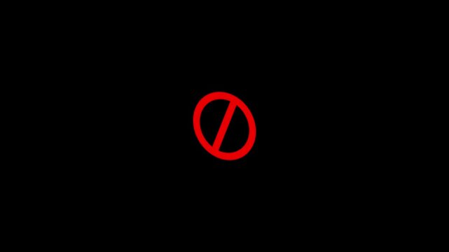 Bold red prohibition symbol circle contrast stop no entry universal warning sign