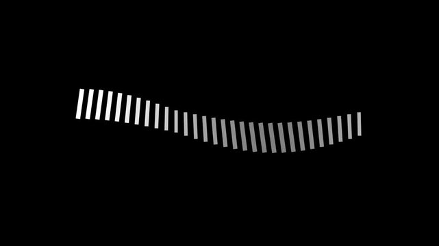 bar line with animation abstract wave white black background