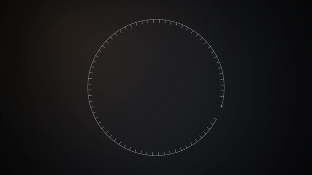Abstract Geometric Construction Animation Forming Precision Orbital Diagram and Sacred Geometry