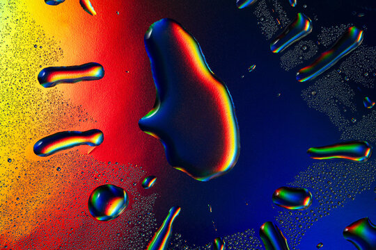 Vibrant neon drops in cosmic color palette