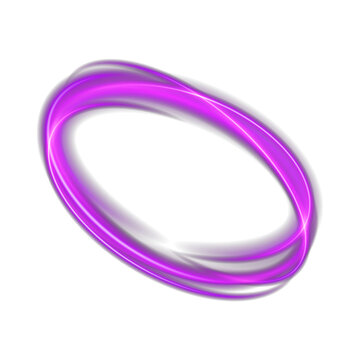 Purple and white oval shaped abstract design element with shiny effect isolated on white background for graphic design transparent background