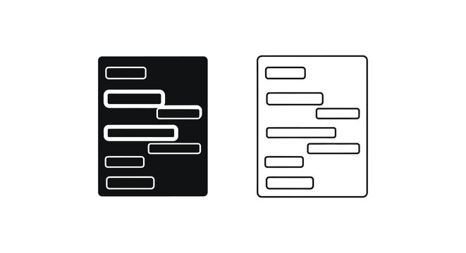 Document layout silhouette black white rectangle lines