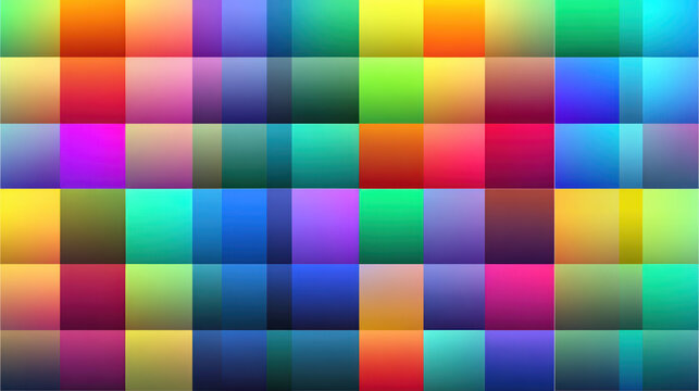 Colorful Grid Background Abstract Gradient Squares Rainbow Pattern Design Texture Vibrant Palette Mosaic Wallpaper