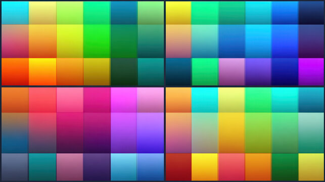 Colorful Grid Background Abstract Gradient Squares Rainbow Pattern Design Texture Vibrant Palette Mosaic Wallpaper