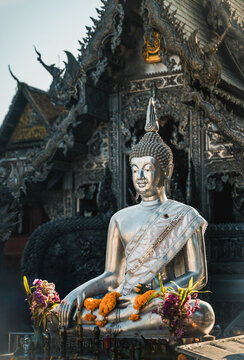 Stunning silver buddha at Wat Sri Suphan in Chiang Mai