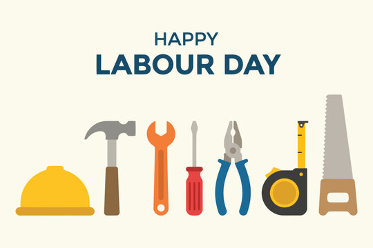 Set of construction tools for labour day celebration with construction, industry