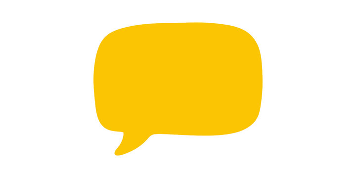 Speech bubble message box isolated on transparent background.