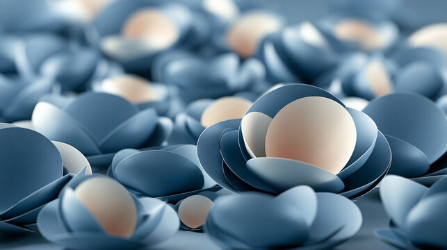 Pearl Emerging From Oyster Shell Among Stones