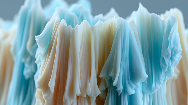 Delicate Translucent Fabric Layers Abstract Composition