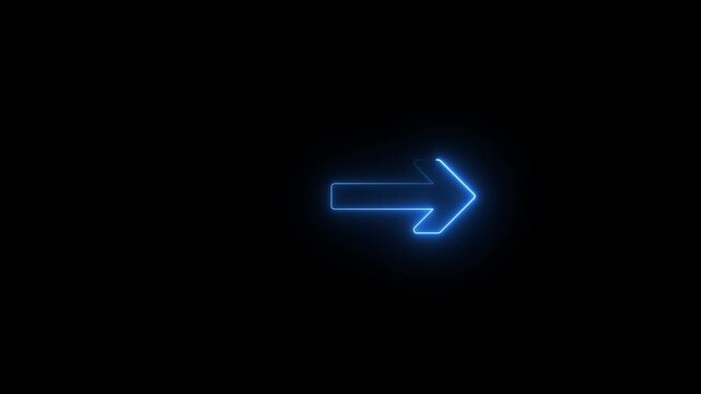 abstract neon blue arrow animated.