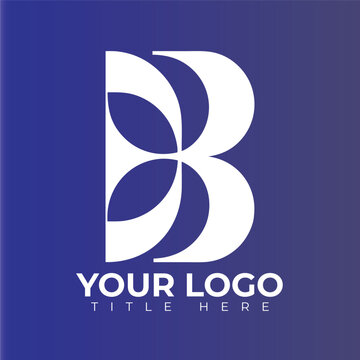 Letter b monogram vector logo design