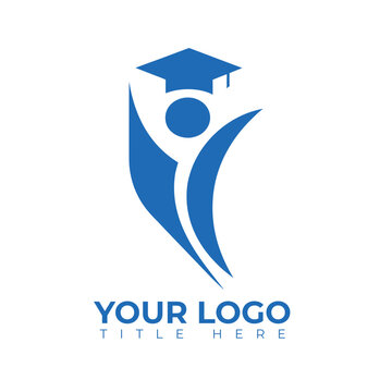 Graduate hat and student logo vector. Education logo template design concept.