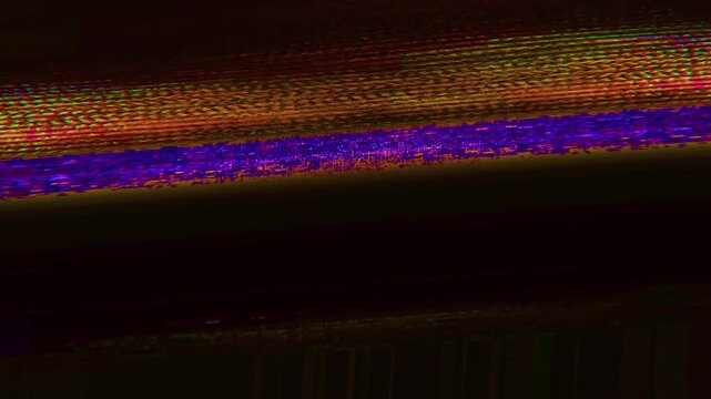 Bright analog video noise overlay with chromatic glitch artifacts and CRT scan lines for retro transitions and music video editing.
