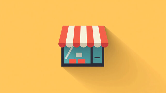 Storefront icon shop building graphic design small business retail market commerce illustration vector
