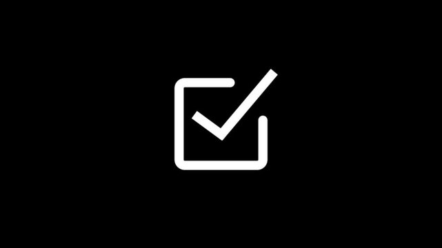 Check mark icon, positive symbol, tick mark icon,on alpha transparent background.
