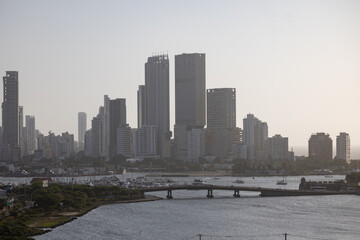 Obraz premium View of Bocagrande Skyline in Cartagena, Colombia