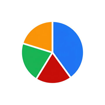 Colorful business analytics pie chart icon