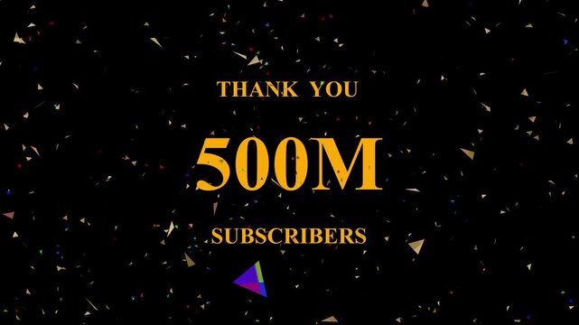 Celebratory confetti explosion background revealing milestone achievement five hundred million