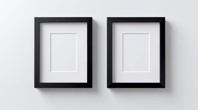 Two rectangular frames with black edges: front image area and back texture in a white studio setup