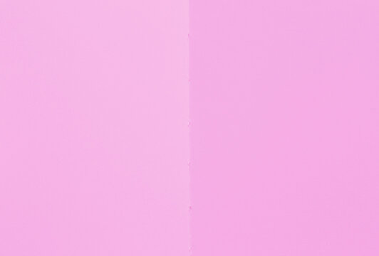 blank pink backdrop: close up of two-page spread of sketchbook