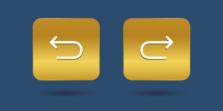 Undo and redo in a modern style. Curved arrows and action symbols representing undo, redo, reverse, restore, repeat, and history actions. Ideal for websites, mobile apps, user interfaces.