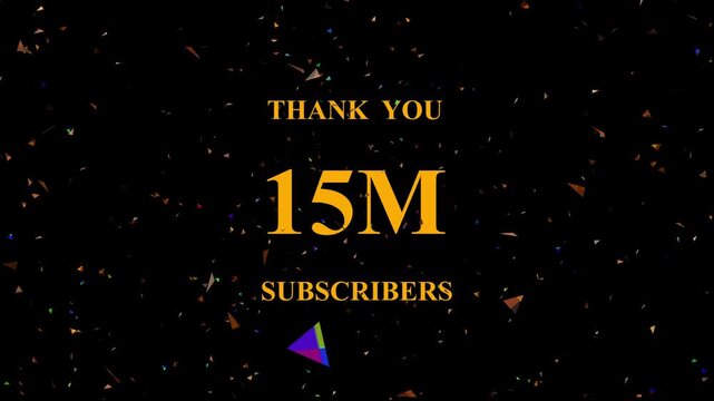 Celebratory confetti explosion background showcasing milestone achievement of fifteen million