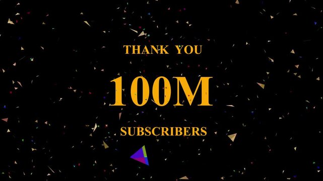 Celebratory confetti explosion background highlighting milestone achievement one hundred million