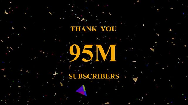Celebratory confetti explosion background showcasing milestone achievement of ninety five million