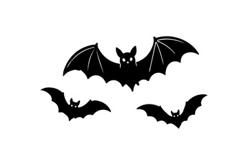 Fototapeta premium Silhouette of Flying Bats for Halloween Decorations