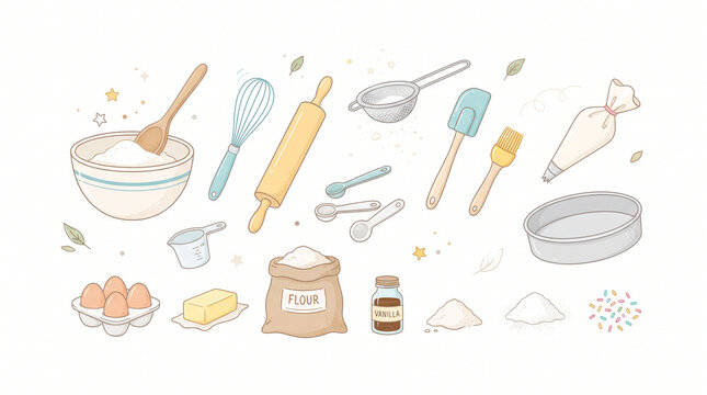 set of kitchen utensils