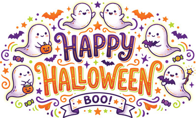 Fototapeta premium Happy Halloween vector